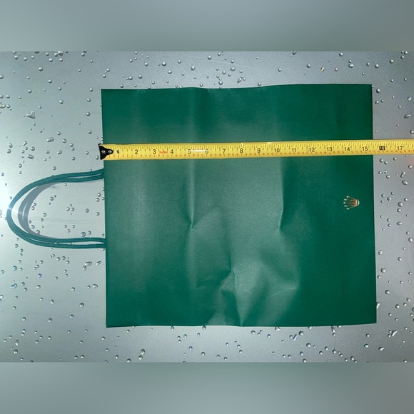 AUTHENTIC Rolex NEW Large Green Shopping Bag 15.5” x 13.5” x 4” NEVER OPENED 💚 - Picture 5 of 6